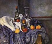 Paul Cezanne and fruit still life of wine